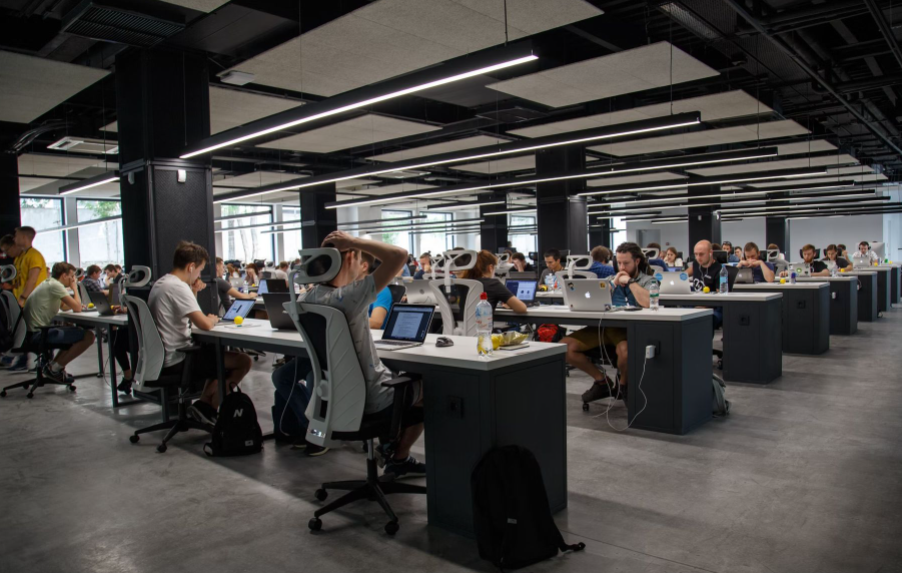 Group of employees participating in a cybersecurity training session