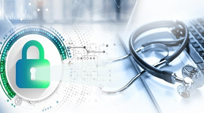 Healthcare professionals using secure digital systems